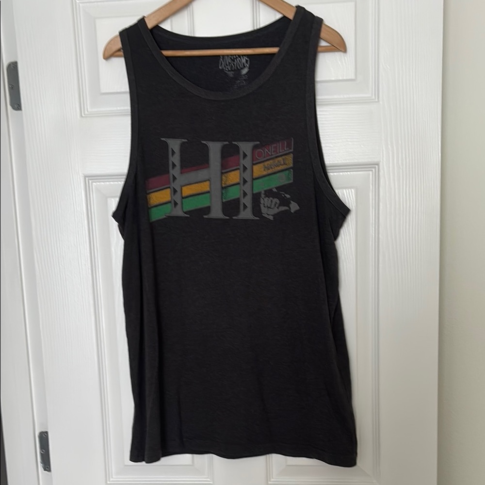 O'Neill Black Tank with Vibrant Graphic